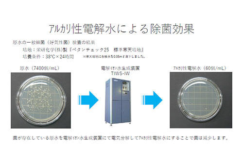 電解イオン水生成装置による原水に含まれる一般細菌の除菌効果の確認について