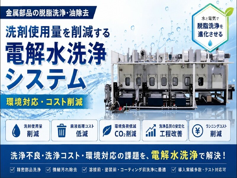 技術紹介サイト「エミダス」に、当社の環境対応型洗浄機・電解水洗浄システムが掲載されました